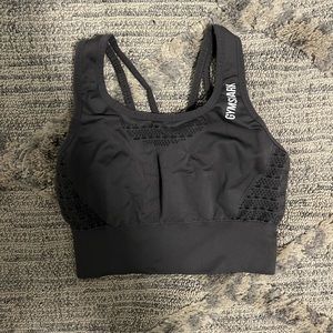 Gymshark dark grey sports bra/ crop top small